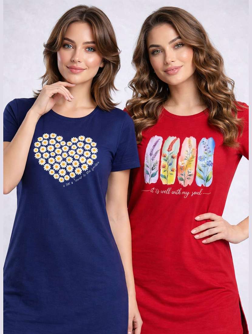 women pack of 2 short sleeve t-shirt