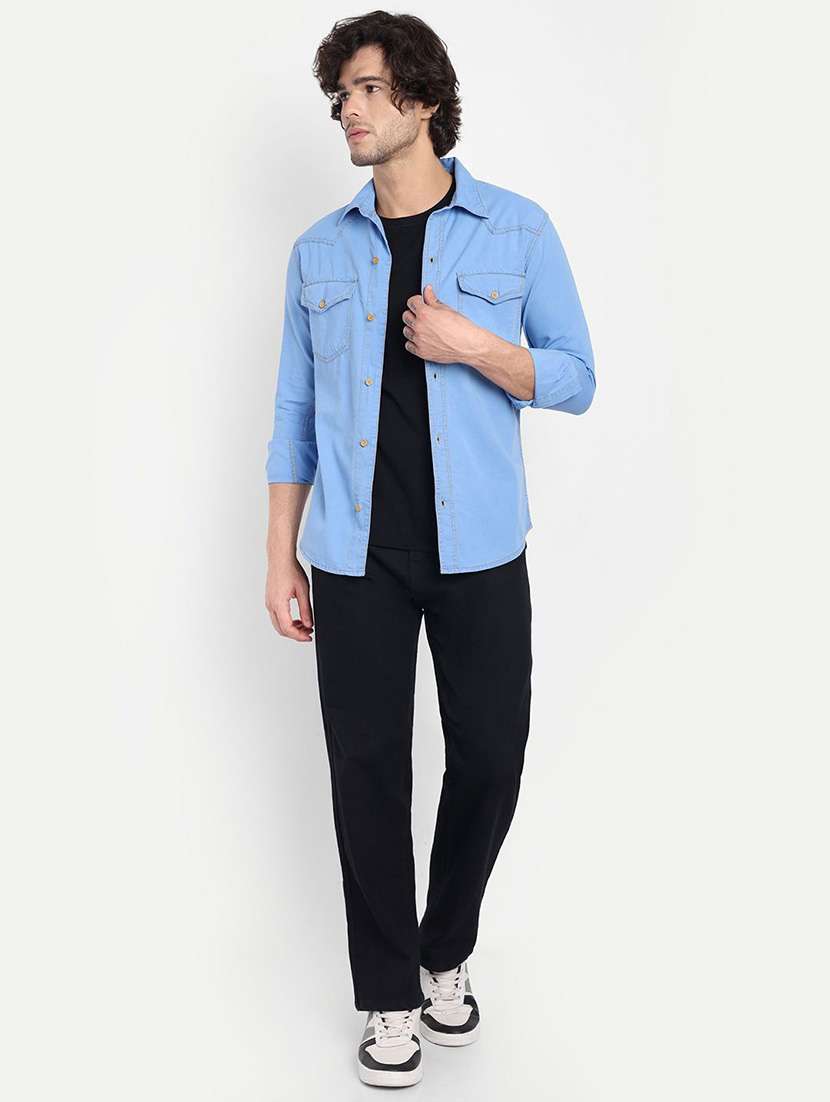 men solid long sleeve regular fit casual shirt - 22465911 -  Standard Image - 5
