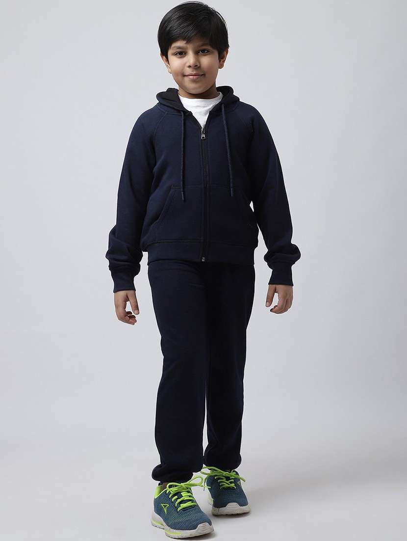boys solid long sleeve track suit
