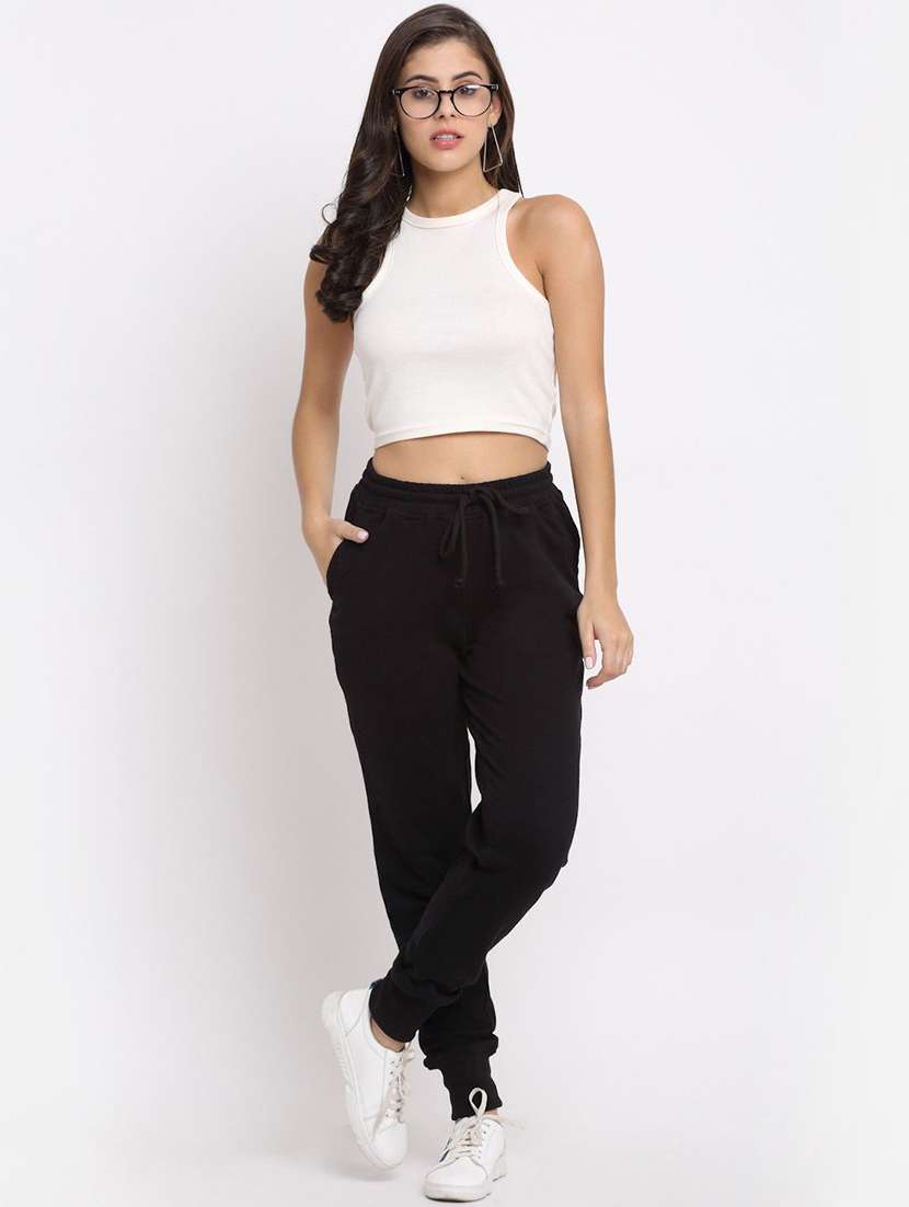 women black cotton track pant - 22466117 -  Standard Image - 3