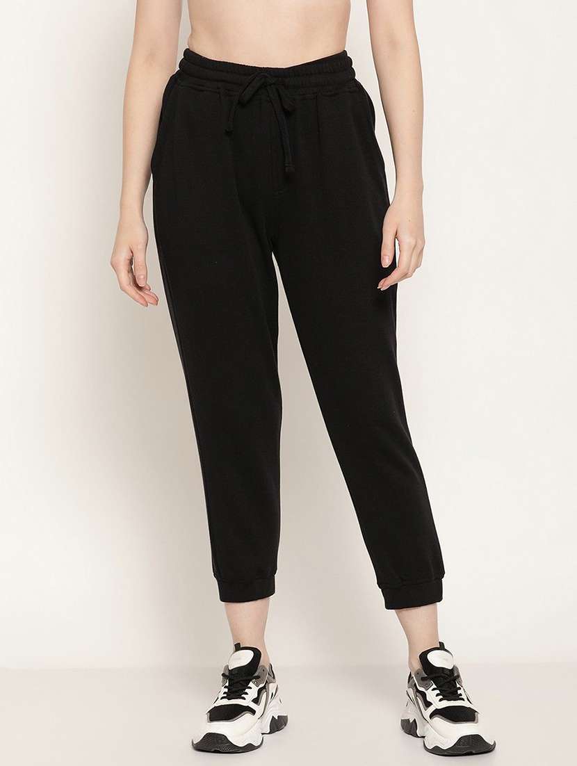 women black cotton track pant