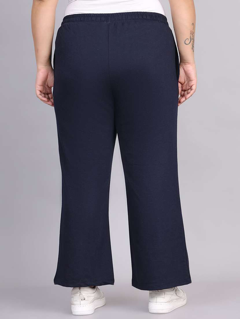 women blue cotton track pant - 22466145 -  Standard Image - 3
