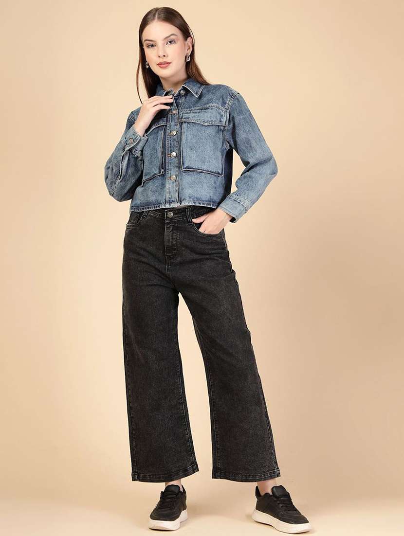 women blue denim denim jacket - 22466369 -  Standard Image - 5