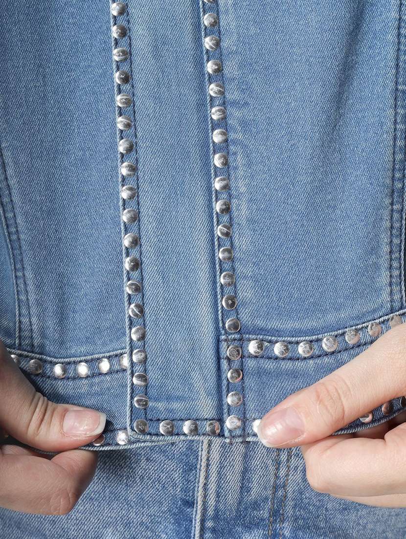 women blue denim denim jacket - 22466370 -  Standard Image - 5