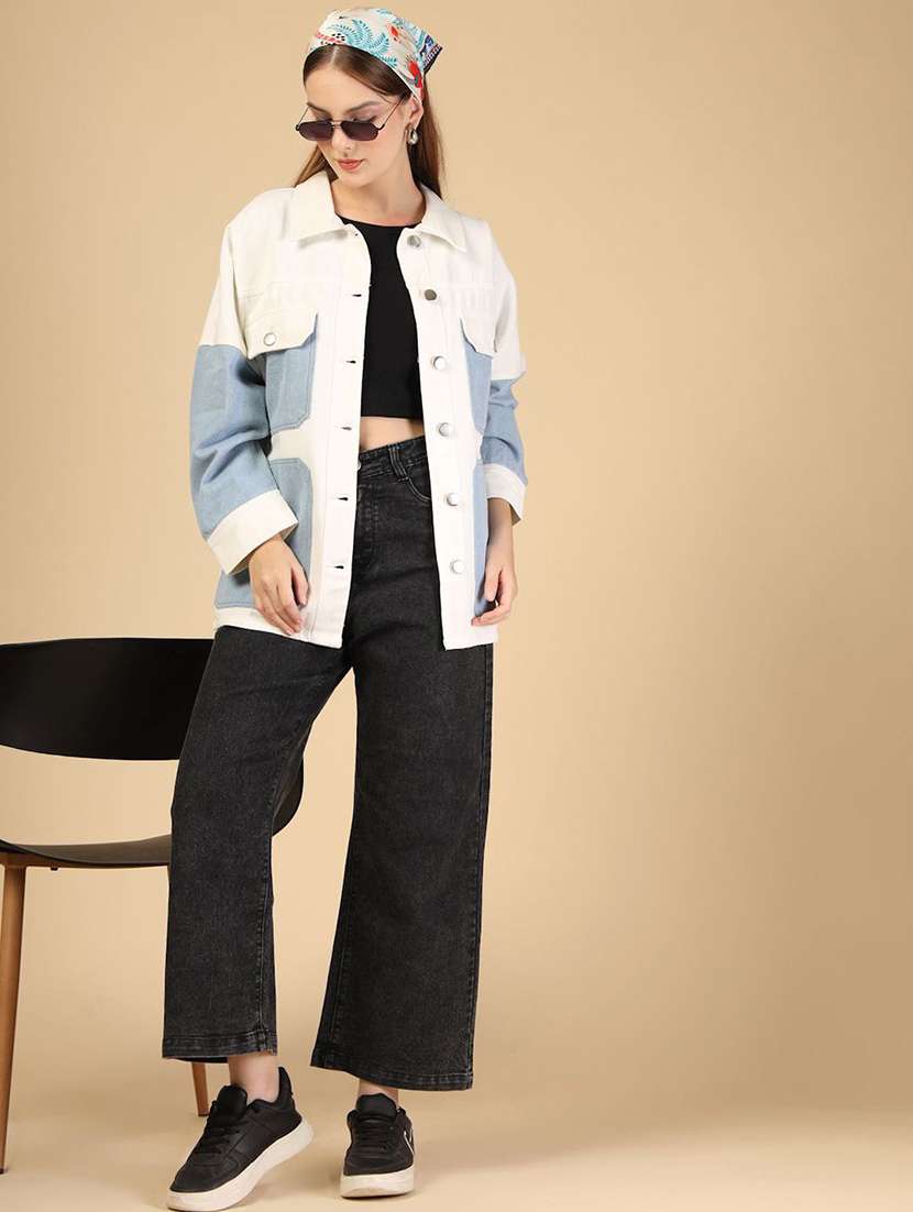 women off white denim denim jacket - 22466373 -  Standard Image - 5