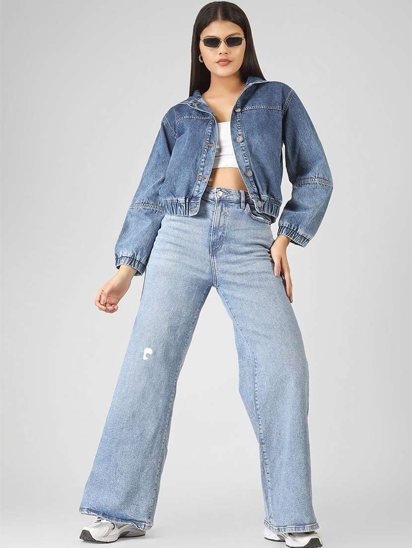 women blue denim denim jacket - 22466374 -  Standard Image - 5
