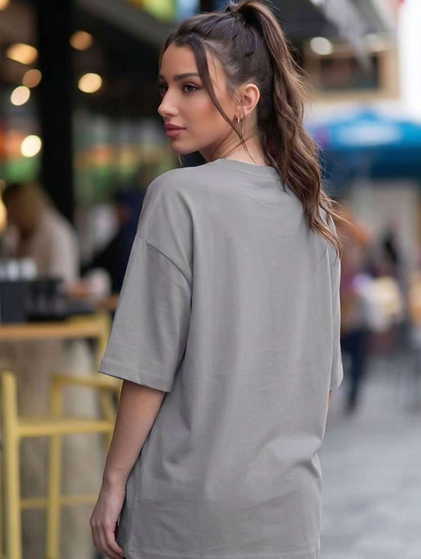 women printed short sleeve oversized t-shirt - 22466693 -  Standard Image - 3
