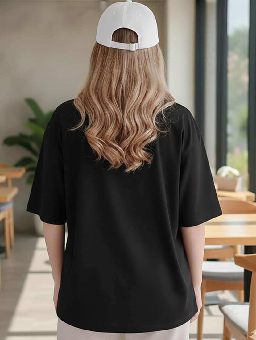 women typographic short sleeve oversized t-shirt - 22466705 -  Standard Image - 3