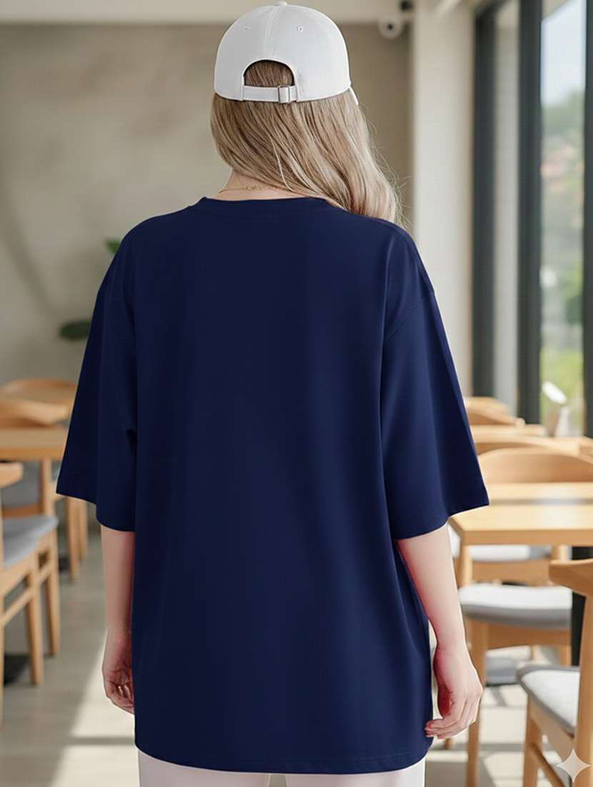 women typographic short sleeve oversized t-shirt - 22466708 -  Standard Image - 3