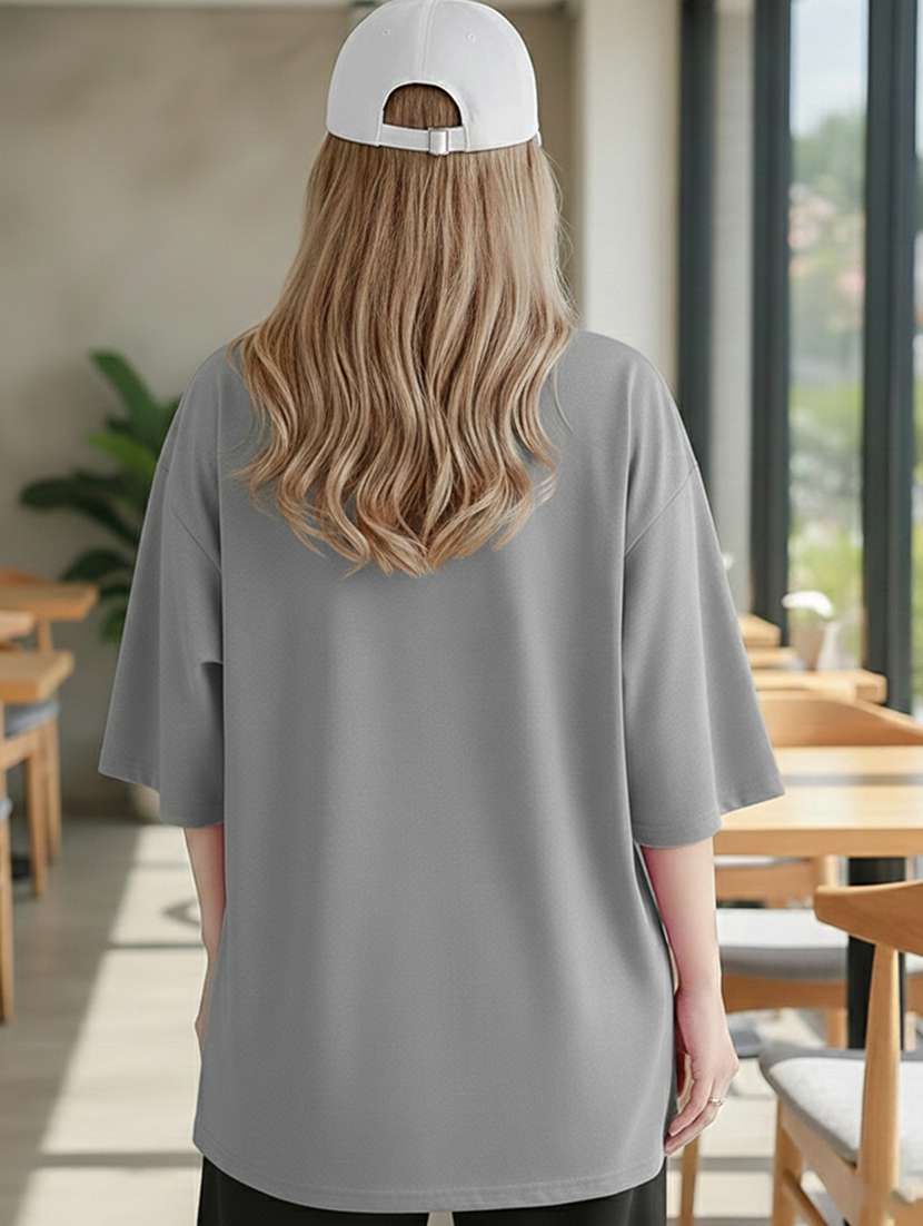 women typographic short sleeve oversized t-shirt - 22466711 -  Standard Image - 3