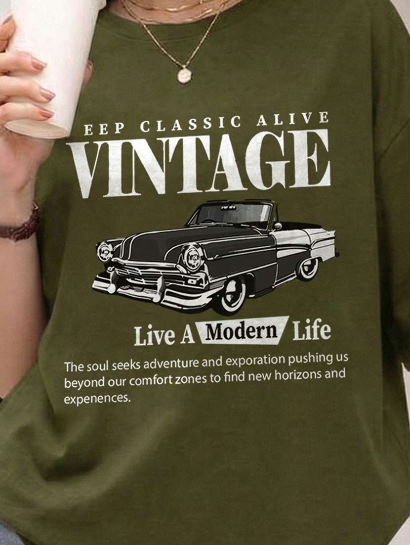 women printed short sleeve oversized t-shirt - 22466757 -  Standard Image - 3