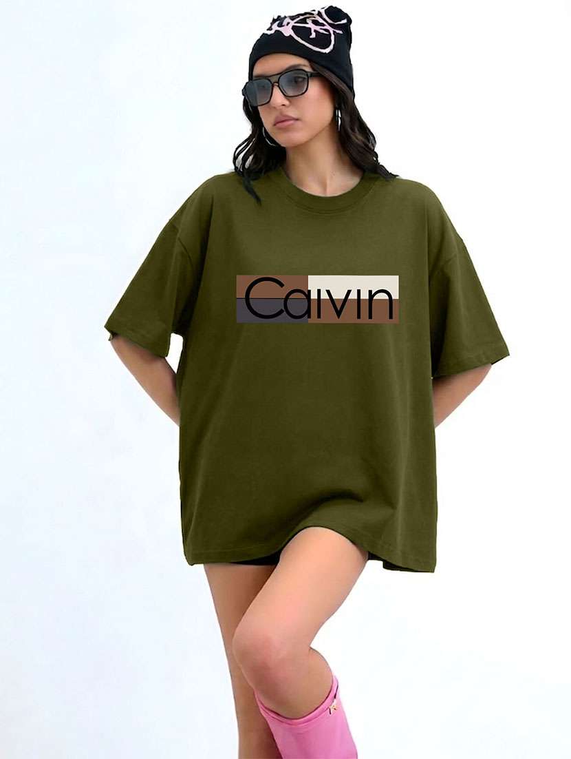 women typographic short sleeve oversized t-shirt