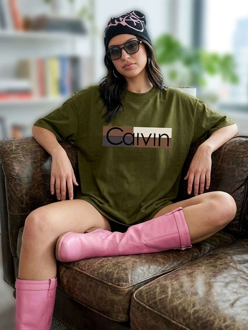 women typographic short sleeve oversized t-shirt - 22466783 -  Standard Image - 3
