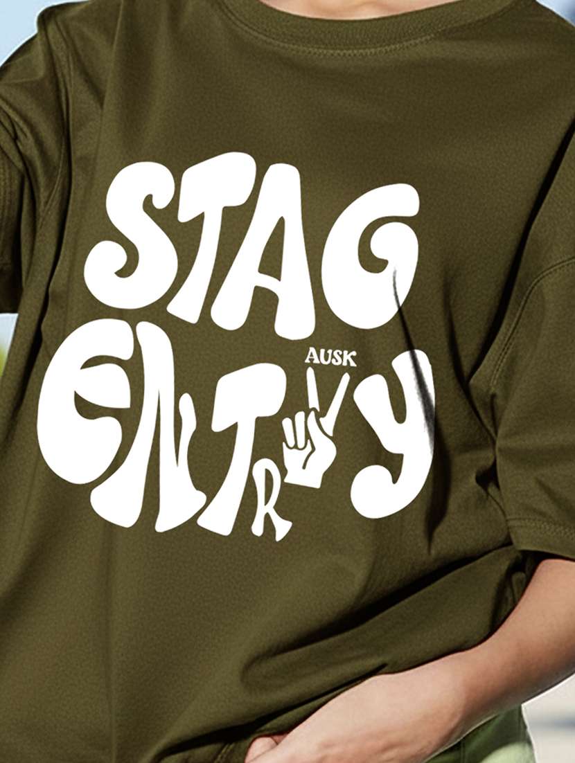 women typographic short sleeve oversized t-shirt - 22466789 -  Standard Image - 3
