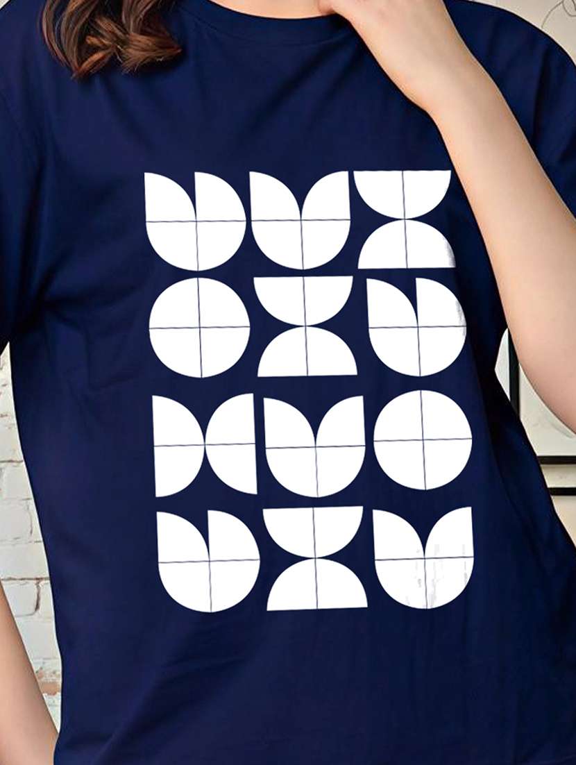 women printed short sleeve oversized t-shirt - 22466824 -  Standard Image - 3
