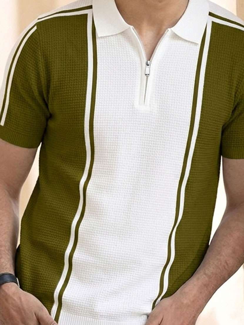 men color block short sleeve regular fit polo t-shirt - 22467033 -  Standard Image - 3