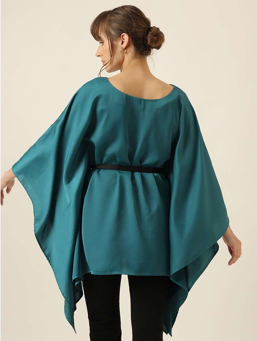 women solid kimono sleeve kaftan top - 22467504 -  Standard Image - 3