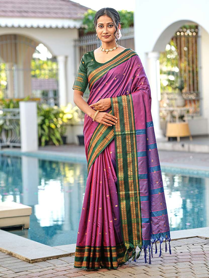 women embellished saree with blouse