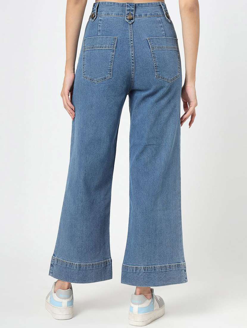 women blue cotton jean - 22467629 -  Standard Image - 3