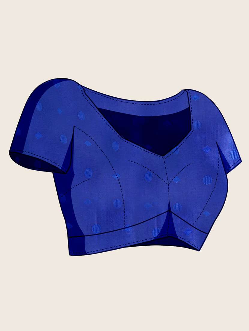 women printed saree with attached blouse with blouse - 22467674 -  Standard Image - 5