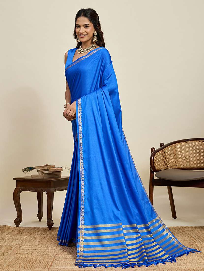 women embellished saree with blouse - 22467679 -  Standard Image - 3