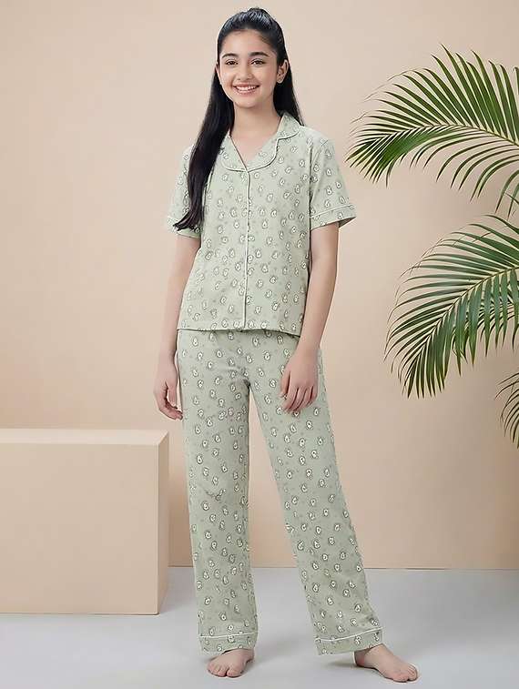 girl cotton pyjama set nightwear
