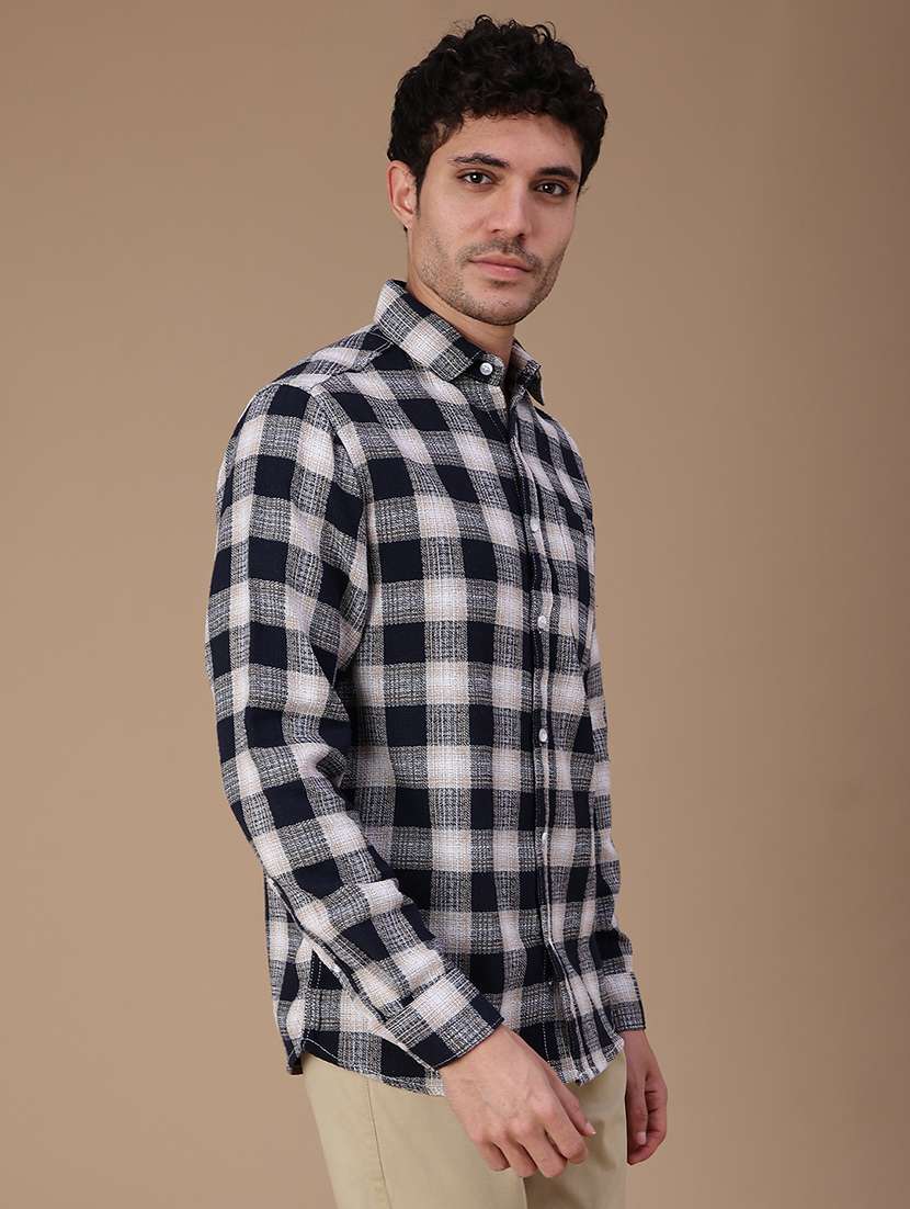 Men Checkered Long Sleeve Regular Fit Casual Shirt - 22467786 -  Standard Image - 3