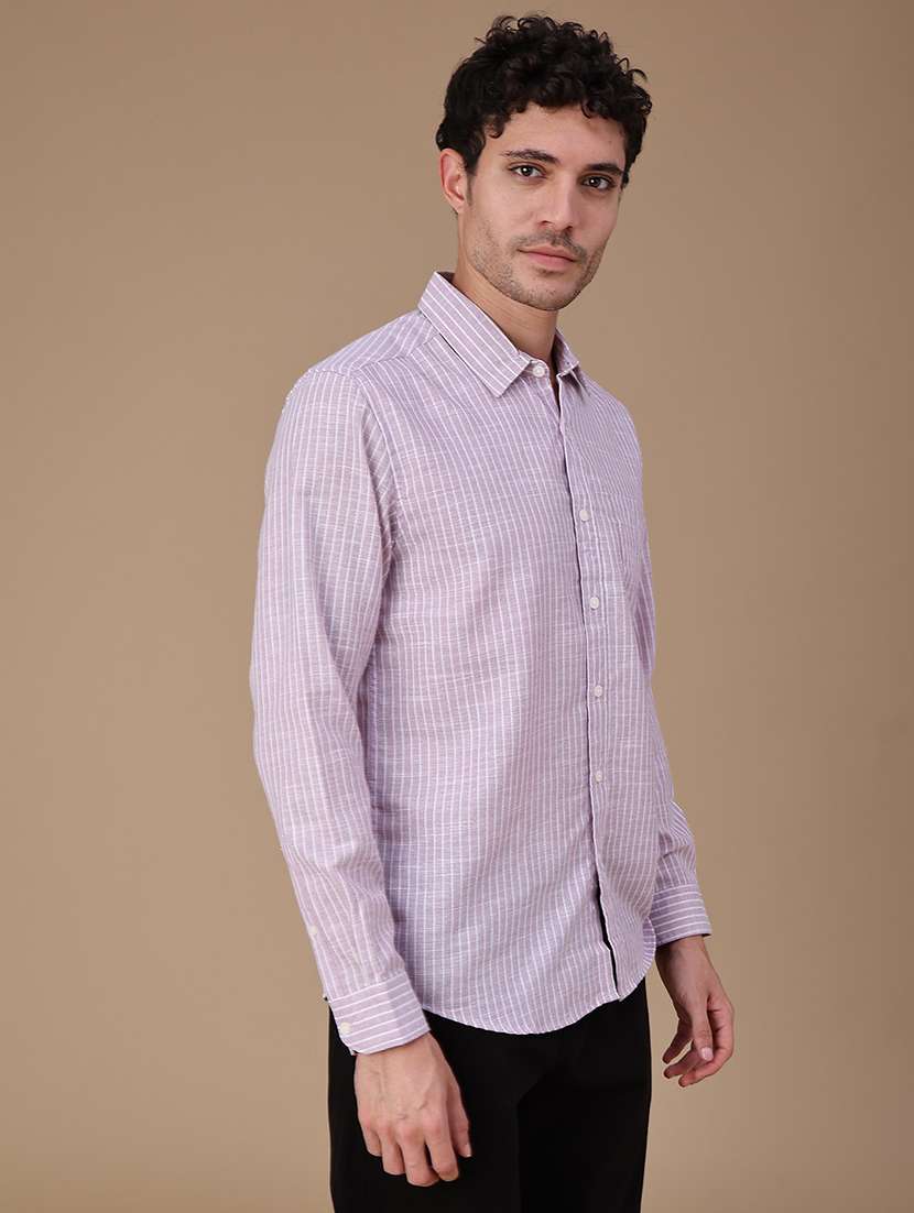 Men Striped Long Sleeve Regular Fit Casual Shirt - 22467790 -  Standard Image - 3