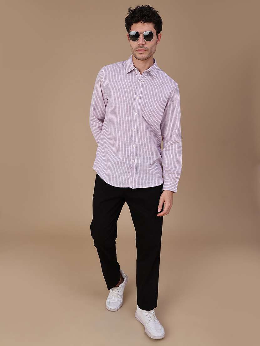 Men Striped Long Sleeve Regular Fit Casual Shirt - 22467790 -  Standard Image - 5