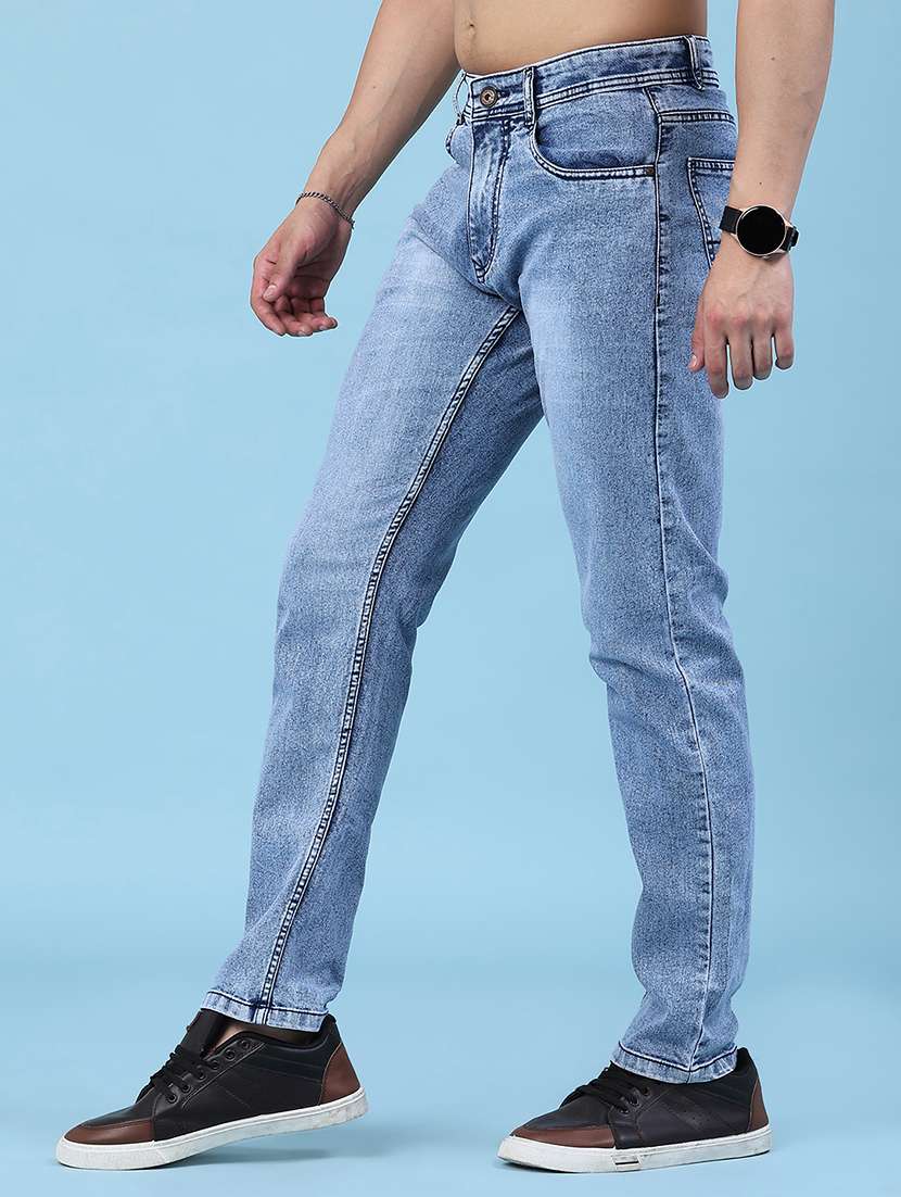 Men Washed Mid Rise Slim Fit Jeans - 22467821 -  Standard Image - 3