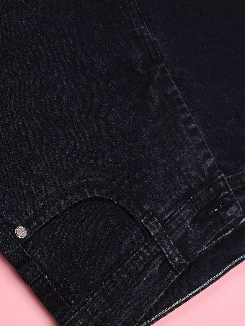 girls solid mid rise straight jeans - 22468237 -  Standard Image - 3