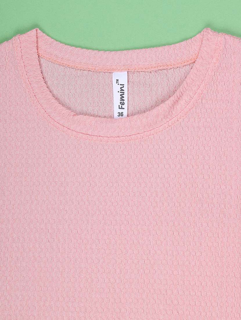 girls self design round neck casual tee - 22468252 -  Standard Image - 3