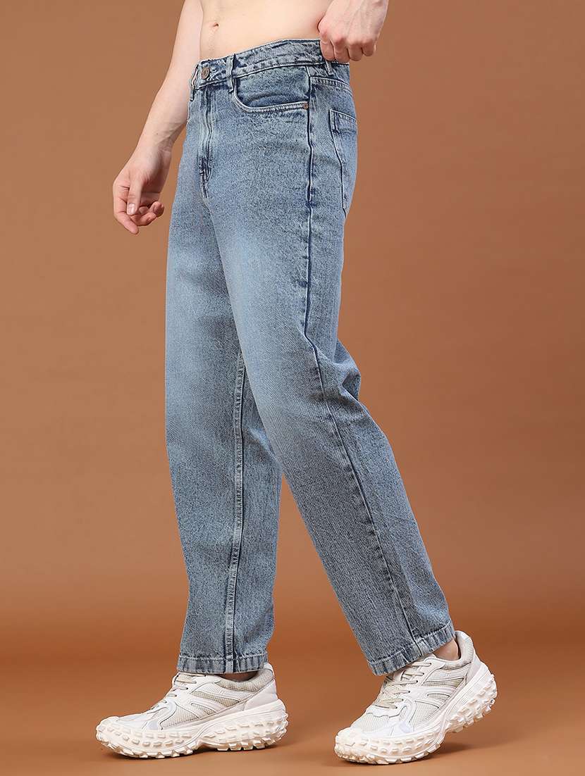 men washed mid rise tapered jeans - 22468295 -  Standard Image - 3