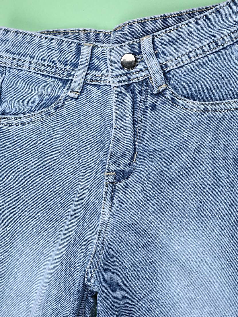 girls washed mid rise straight fit jeans - 22468438 -  Standard Image - 3