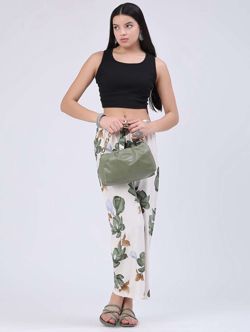 women printed mid rise wide leg trouser - 22468441 -  Standard Image - 5