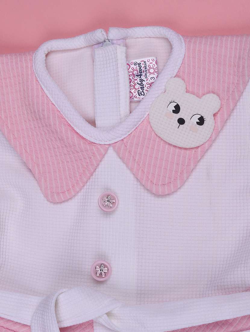 girls colourblocked short sleeves frock with bloomer - 22468449 -  Standard Image - 3