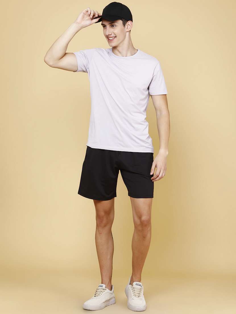 men solid mid rise regular fit shorts - 22468658 -  Standard Image - 5