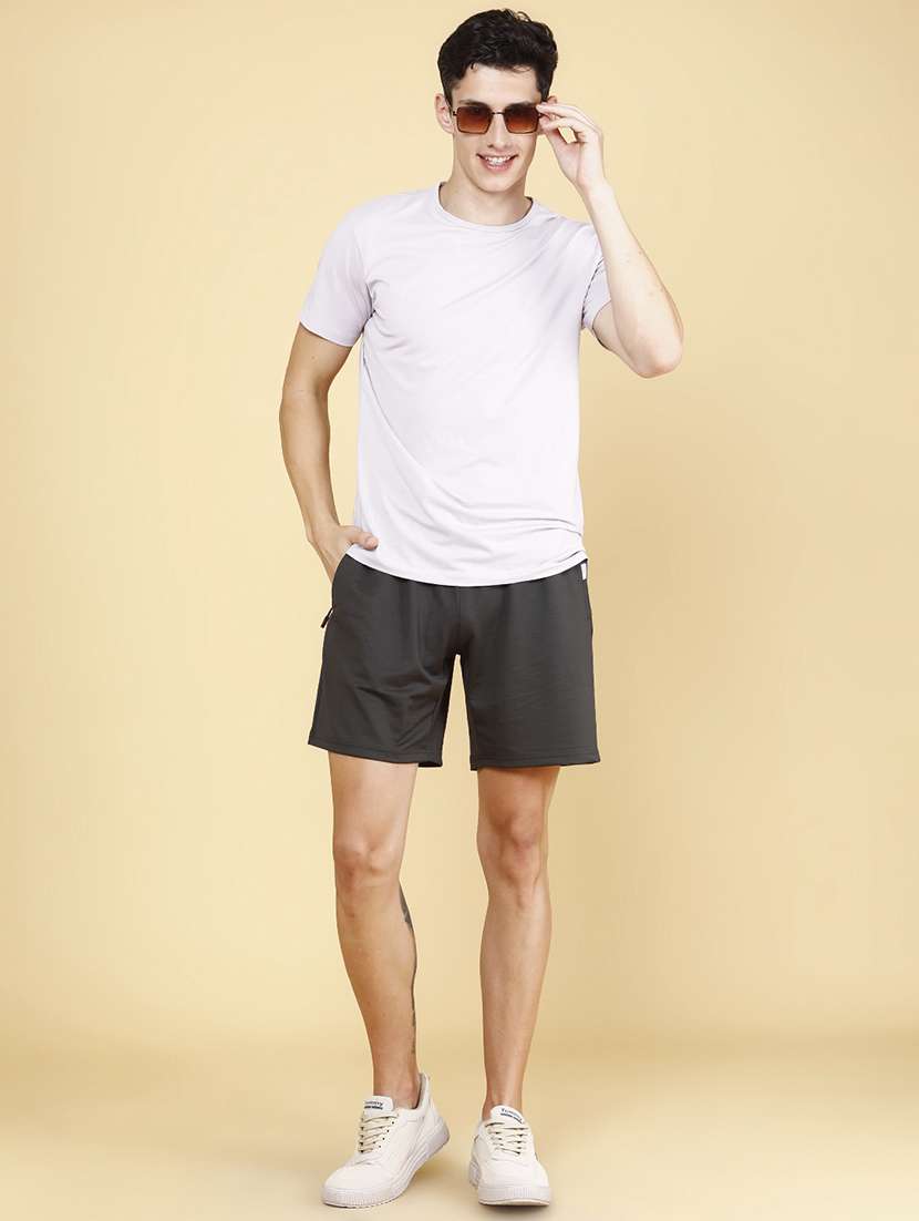 men solid mid rise regular fit shorts - 22468659 -  Standard Image - 5