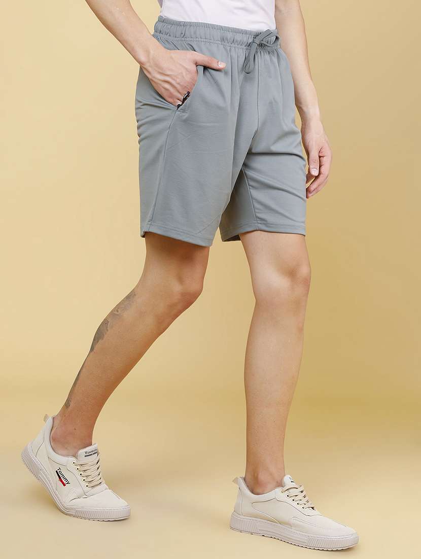 men solid mid rise regular fit shorts - 22468660 -  Standard Image - 3