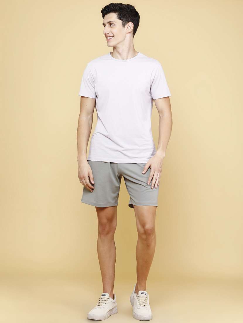 men solid mid rise regular fit shorts - 22468661 -  Standard Image - 5