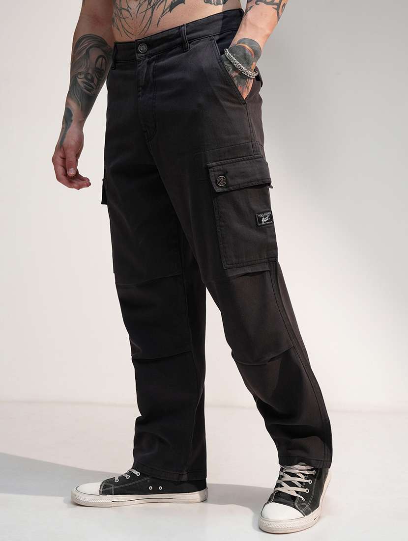 men grey cotton cargo - 22469132 -  Standard Image - 3