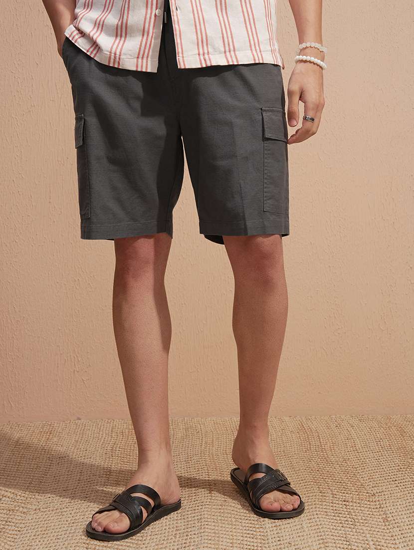 men black cotton s short