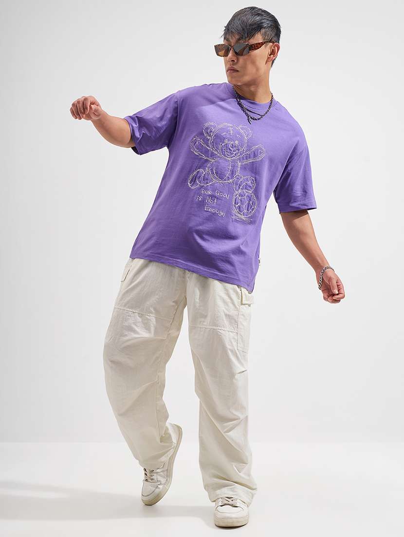 men purple printed short sleeve shirt - 22469218 -  Standard Image - 5