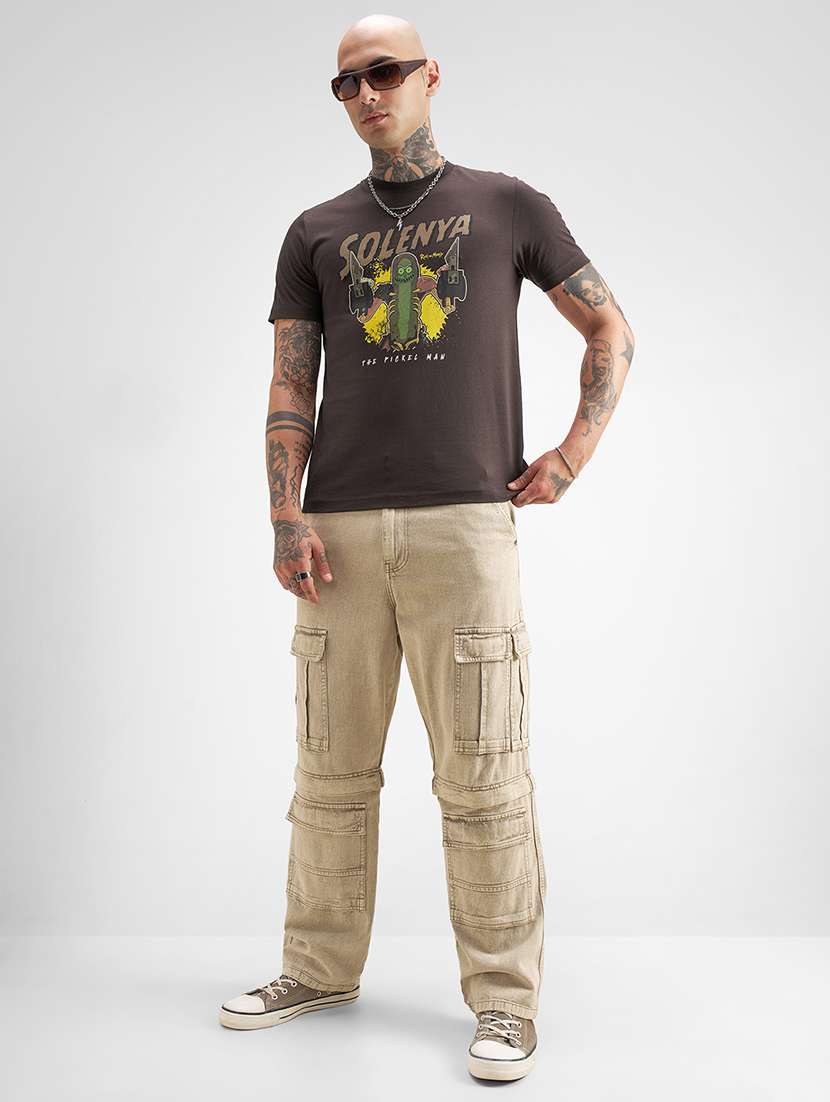 men printed crew neck t-shirt - 22469227 -  Standard Image - 5