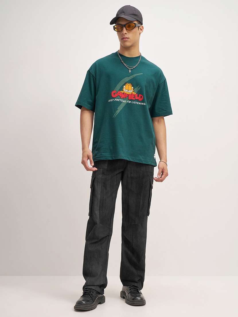 men green cotton round neck graphic t-shirt - 22469271 -  Standard Image - 5
