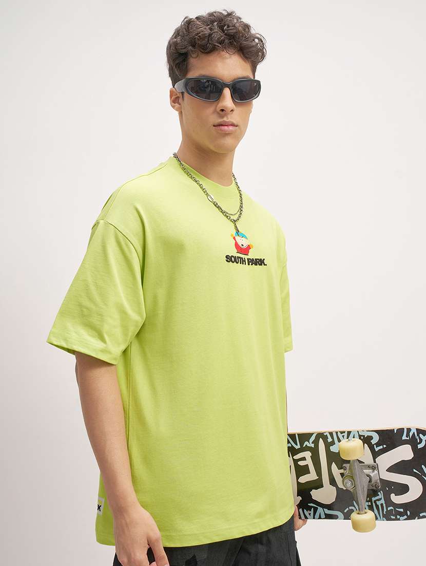 men  cotton graphic print round neck oversized t-shirt - 22469272 -  Standard Image - 3