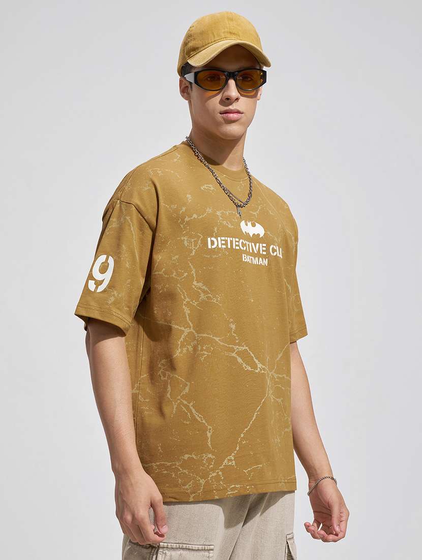 men mustard cotton plain t-shirt - 22469289 -  Standard Image - 3