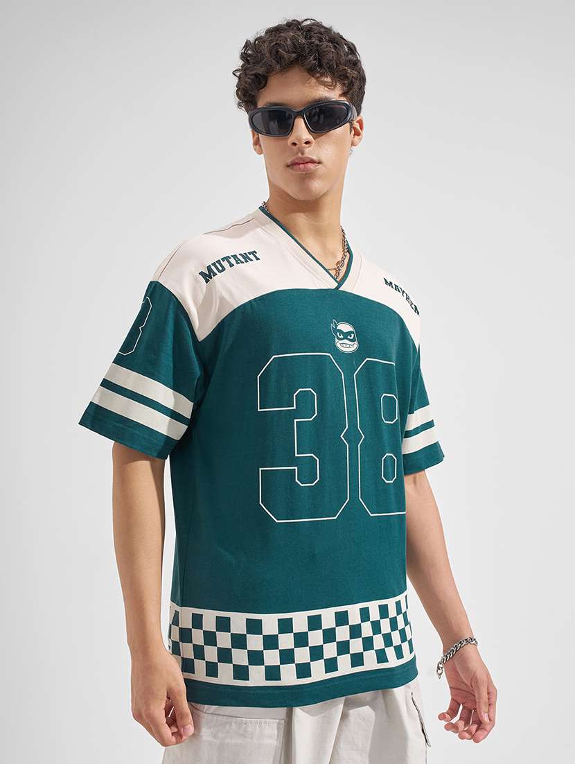 men green cotton graphic print t-shirt - 22469311 -  Standard Image - 3
