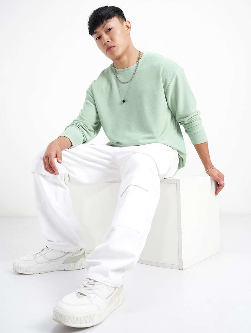 men solid long sleeve relaxed fit t-shirt - 22469358 -  Standard Image - 5