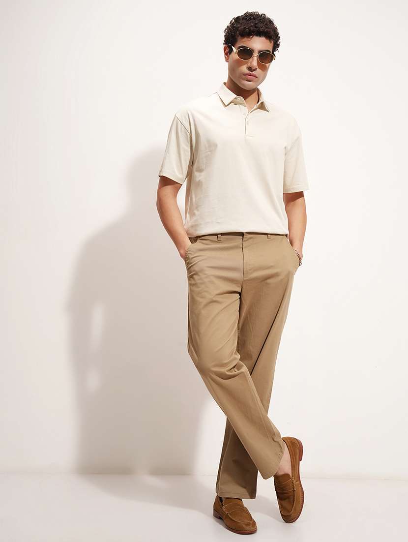 Men Solid Short Sleeve Regular Fit T-shirt - 22469370 -  Standard Image - 5